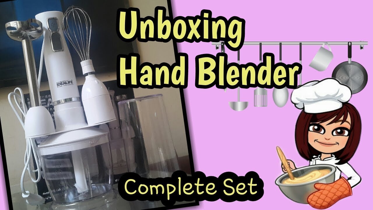 Unboxing Hand Blender IDEALIFE Blender Complete Set YouTube