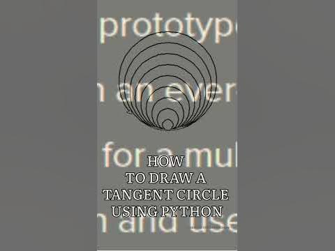 Create a tangent circle using Python .... #shorts - YouTube