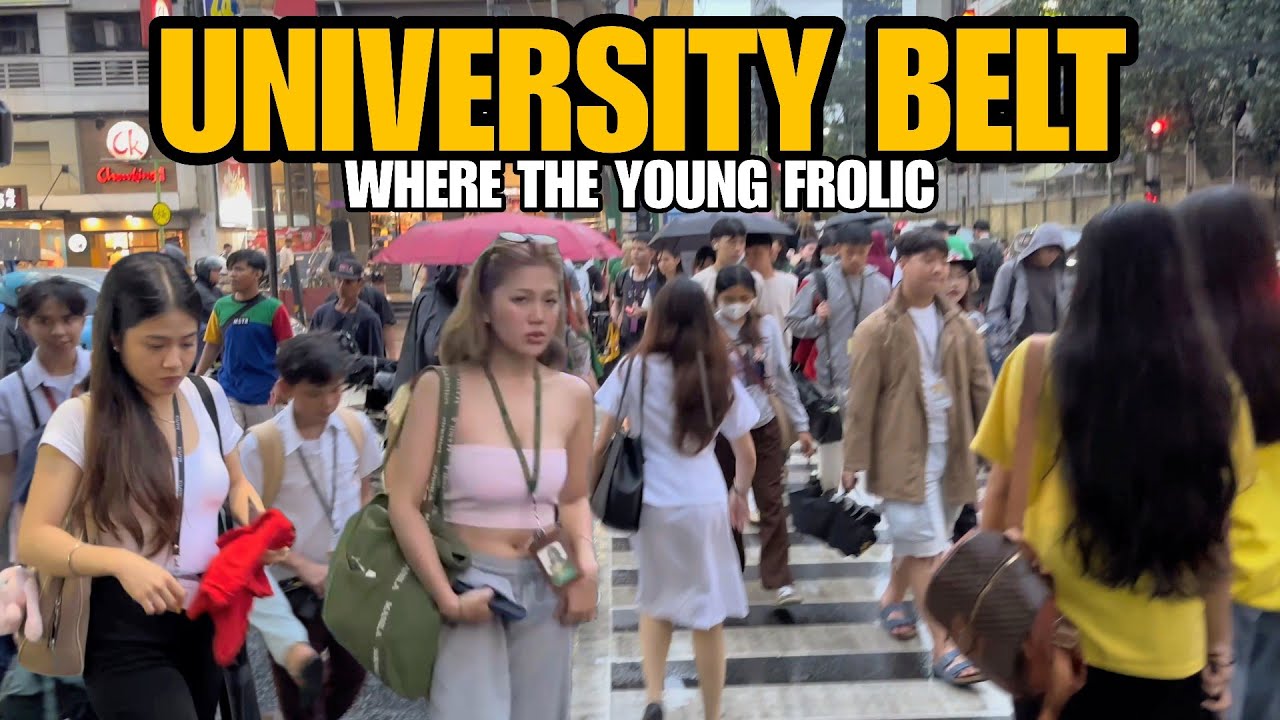 Walking the ESPAÑA BLVD “UNIVERSITY BELT” IN Sampaloc Manila Philippines[4K]