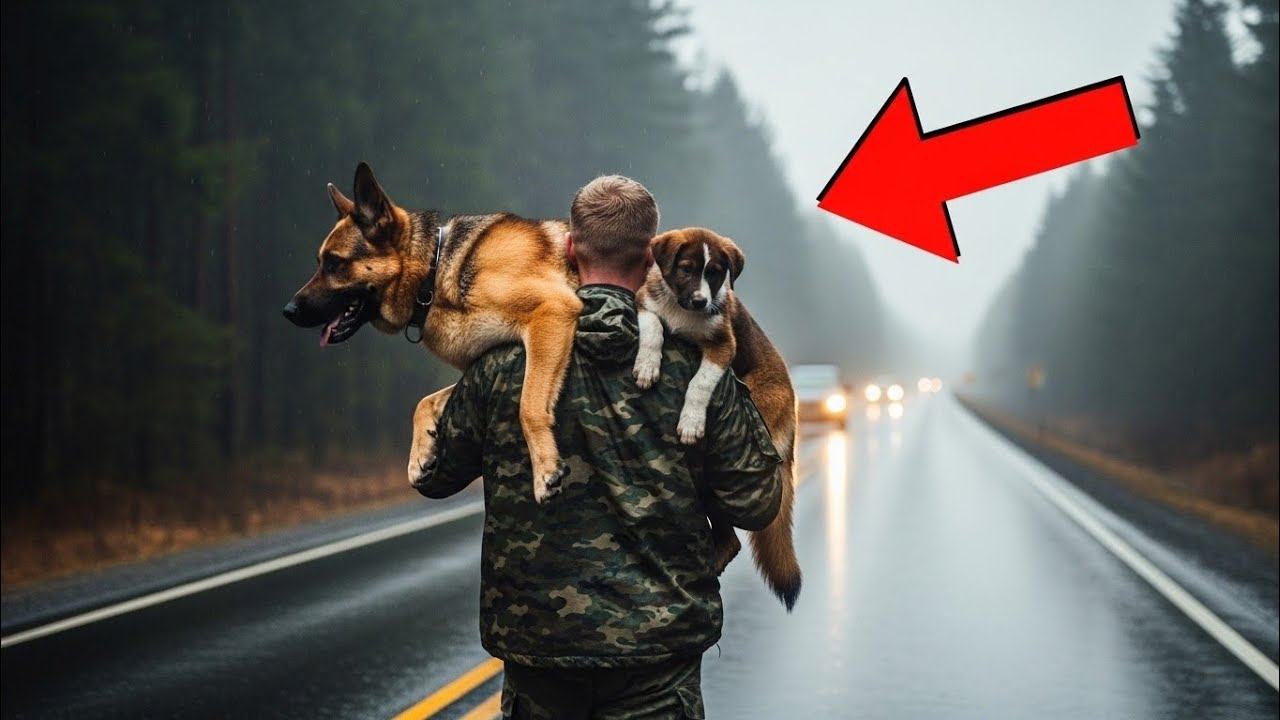 Abandoned K-9 German Shepherd Leaps Into a Navy SEAL’s Arms: “Please Don’t Leave My Puppies!”
