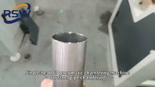 Single-head 60 pneumatic chamfering machine for deburring and chamfering steel pipe end faces