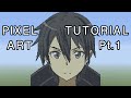 Minecraft Pixel Art Tutorial - Kirito (Sword Art Online) Part 1