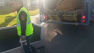 Republic Services 2001 Peterbilt 520 McNeilus back loader Garbage truck