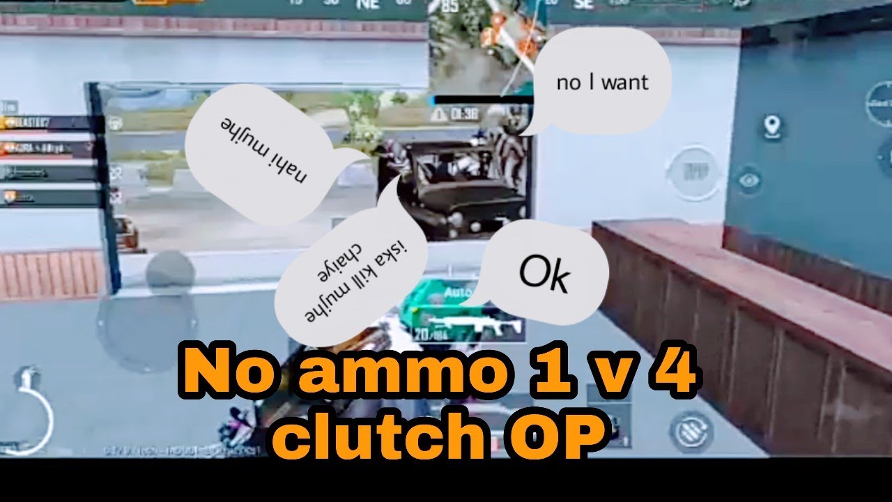 Pubg mobile intense 1 v 4 no ammo clutch. Watch new squad gameplay