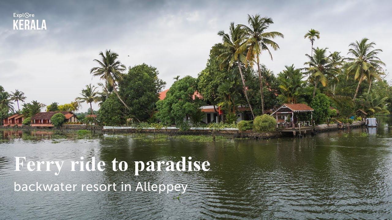 Ferry ride to paradise - backwater resort in Alleppey