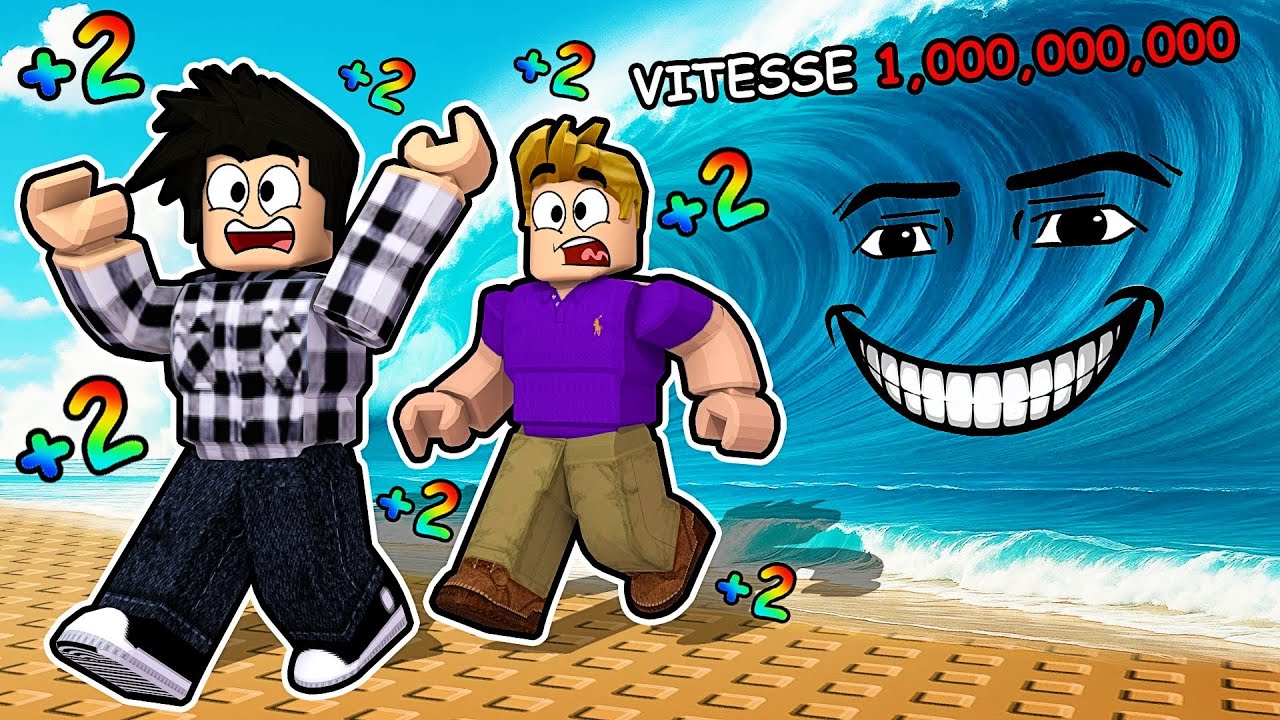 TSUNAMI ! 🌊 😱 Je dois me sauver de la VAGUE GÉANTE 😨 Moments amusants dans ROBLOX