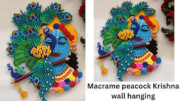 Macrame peacock krishna (part-3)/Macrame peacock krishna Wall hanging/#macrame/#shorts/#ytshorts/#yt