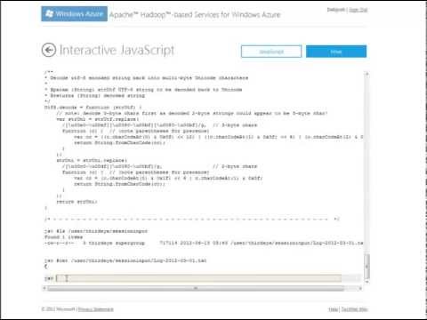 MapReduce in JavaScript on Windows HDInsights