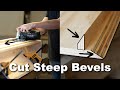 How To Cut a Bevel Greater Than 45 Degrees | Easy Jig with a Plan Available