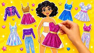 ✨ DIY Paper Doll Dress-Up Book! So Many Cute Outfits 👗