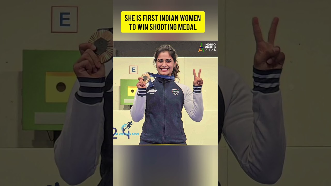 Manu Bhakar wins first medal for india at Paris Olympics 