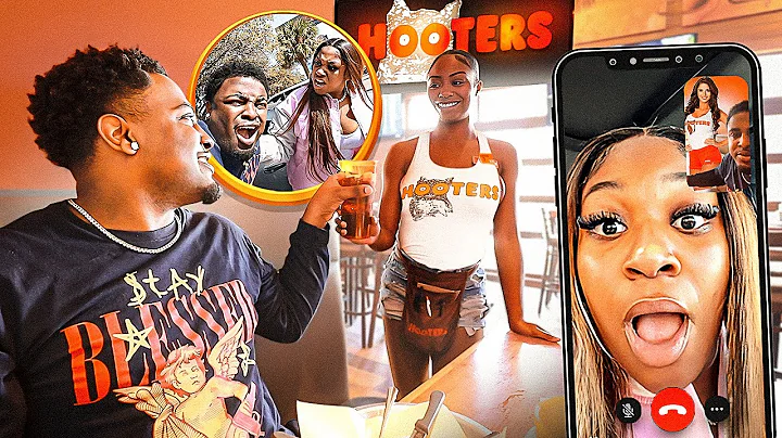 FACETIMING MY GIRLFRIEND WHILE EATING AT H00TERS! *SHE PULLED UP*