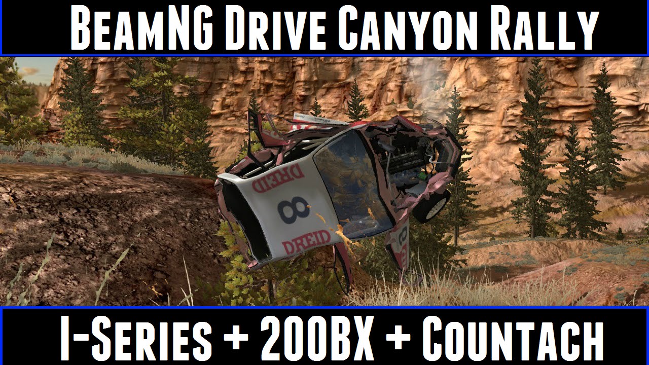 BeamNG Drive Canyon Rally Ep 7 I-series + 200BX + Countach - YouTube