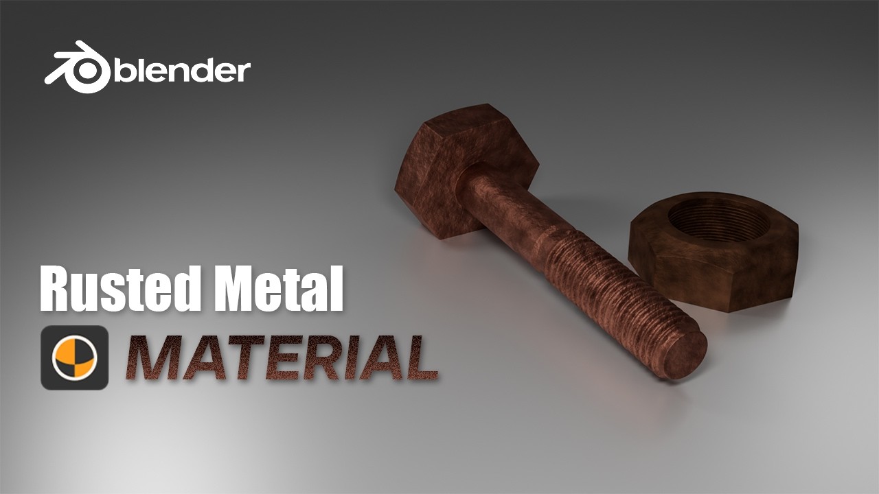 Blender Rusted Metal Material Tutorial | Realistic Rusty Nut & Bolt Shader (Procedural)