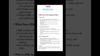 JDK JRE JVM (Difference between them  With separate explanation of each concept )