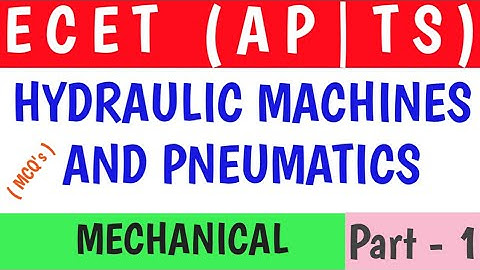 Hydraulic Machines and Pneumatics | ECET (AP/TS) | Mechanical | Part-1 | @GeopByte
