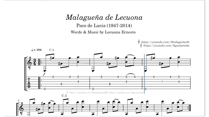 Malagueña de Lecuona (2) | Paco de Lucía (1947 -2014) | TAB |
