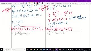 Unit 7 pg 214 - 215 -- Solving differential equations (examples of variable separable diff eqs)