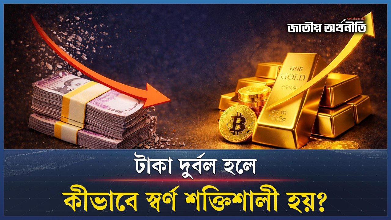 টাকা দুর্বল হলেও আপনি যেভাবে লাভবান হতে পারেন! | Gold Price | Gold Market | Jatiyo Arthoniti