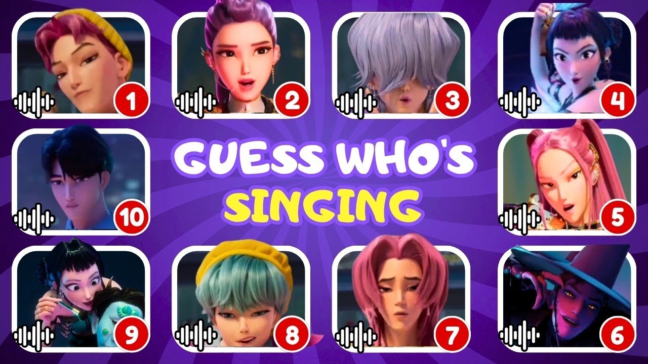 Guess KPop Demon Hunters Movie Character 2025 by Song & Voice 🎙️🎵🔥 Huntrix, Saja Boys, Soda Pop