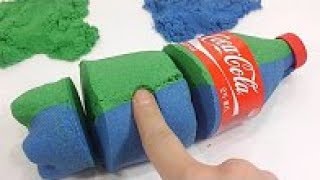 Coca Cola Kinetic Sand Diy Baby Doll Bath Time Learn Colors Toy Surprise