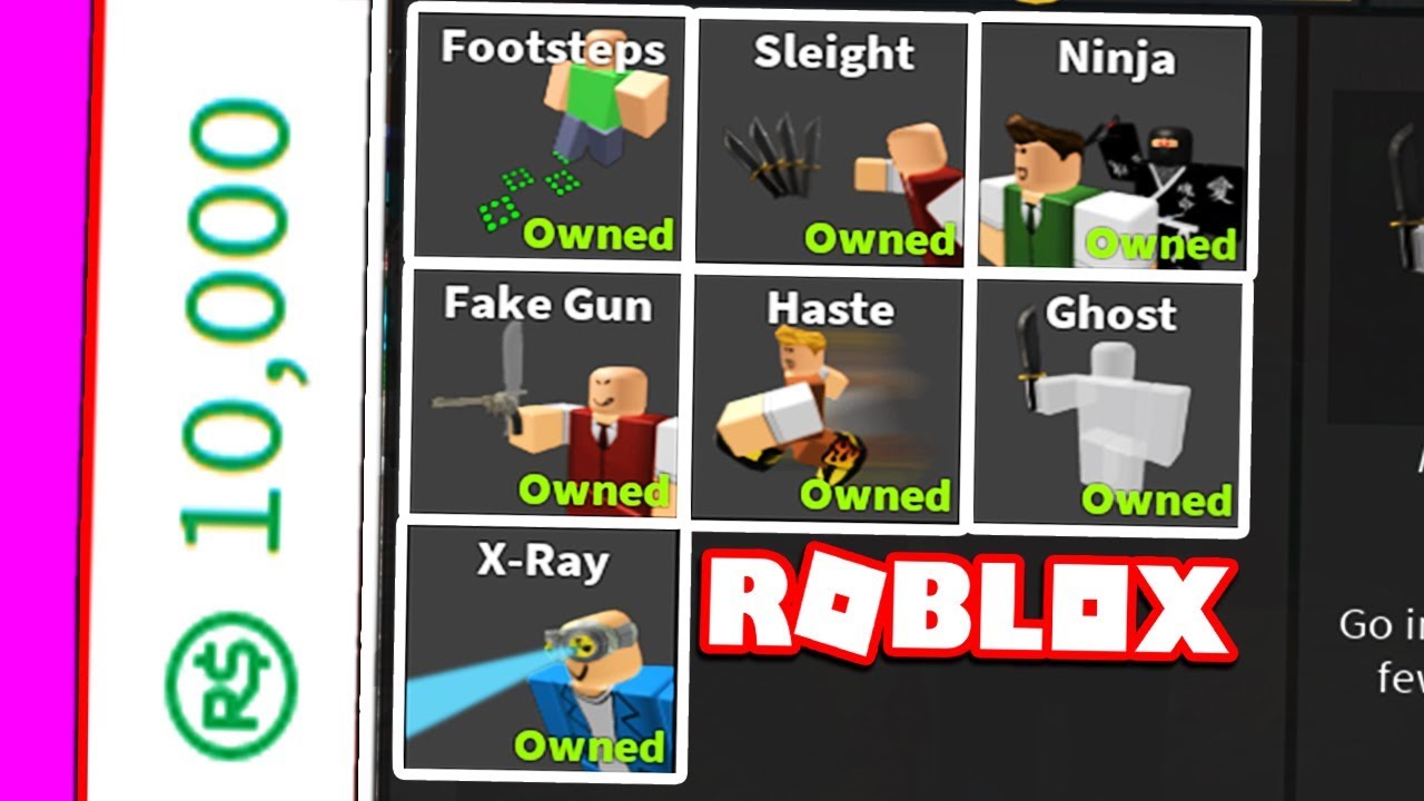 Buying Every Perk In Roblox Murder Mystery 2 Youtube - buying every perk in roblox murder mystery 2