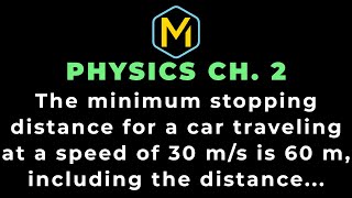 Famous 2.80 Mastering Physics Solution-"The minimum stopping distance for a car traveling at a speed of 30 Wealth