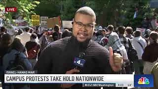 Pro-Palestinian students remain at GW encampment | NBC4 Washington