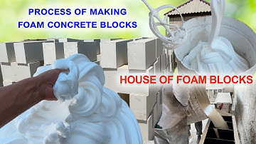 Amazing Process of Making Foam Concrete Blocks | Production of Foam Blocks  2025
