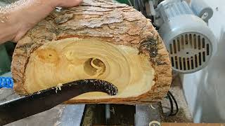 Wood Turning  big ،.bowl  natural edge     .