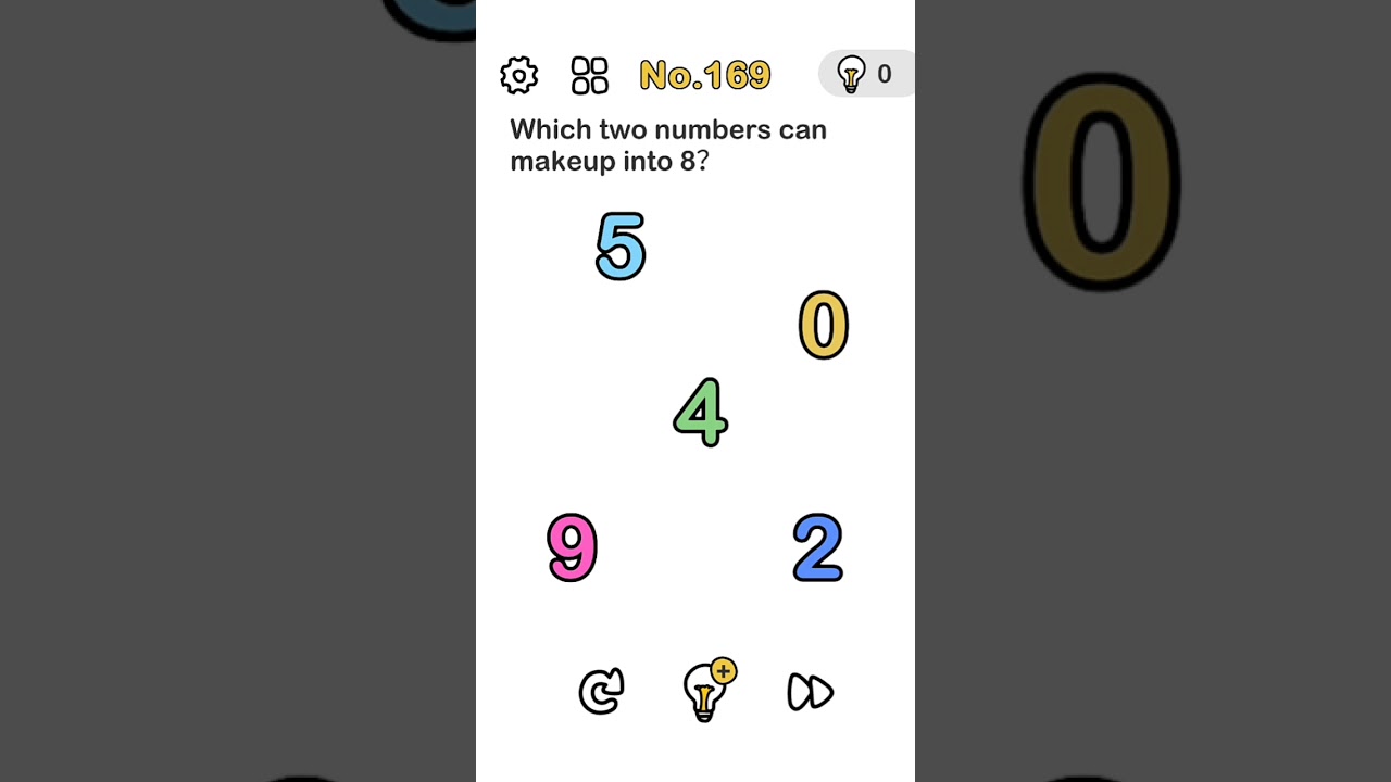 AnswerBrainoutlevel169 which two numbers can makeup into 8 Walkthrough brain out level 169