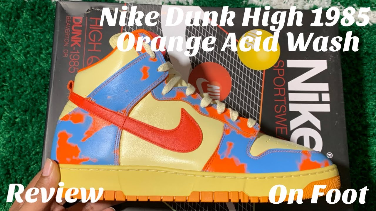 nike dunk orange acid wash