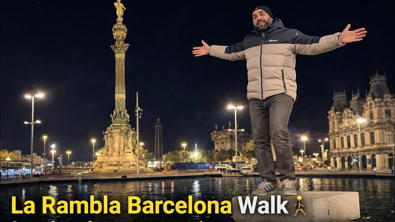 “La Rambla Barcelona Walk 🚶‍♂️ | Columbus Statue | Real Street Vlog”