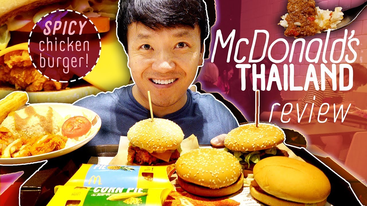 Trying THAILAND MCDONALDS Food Review