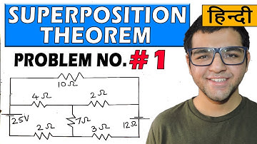 SUPERPOSITION THEOREM SOLVED PROBLEMS IN HINDI [Problem 1]