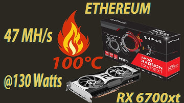RX 6700xt Ethereum Mining - 47MH/s