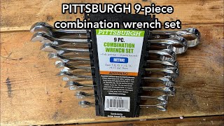 PITTSBURGH 9-piece combination wrench set - unboxing