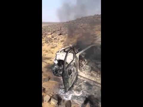 سيارة فورد إكسبديشن تحترق بمنطقة المضبعة البرية بحرة الحرة 