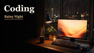Deep Focus Coding Music | Rainy Night Programming Ambience | 2 Hours