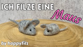 Maus Filzen Filzanleitung Tutorial Needle Felting