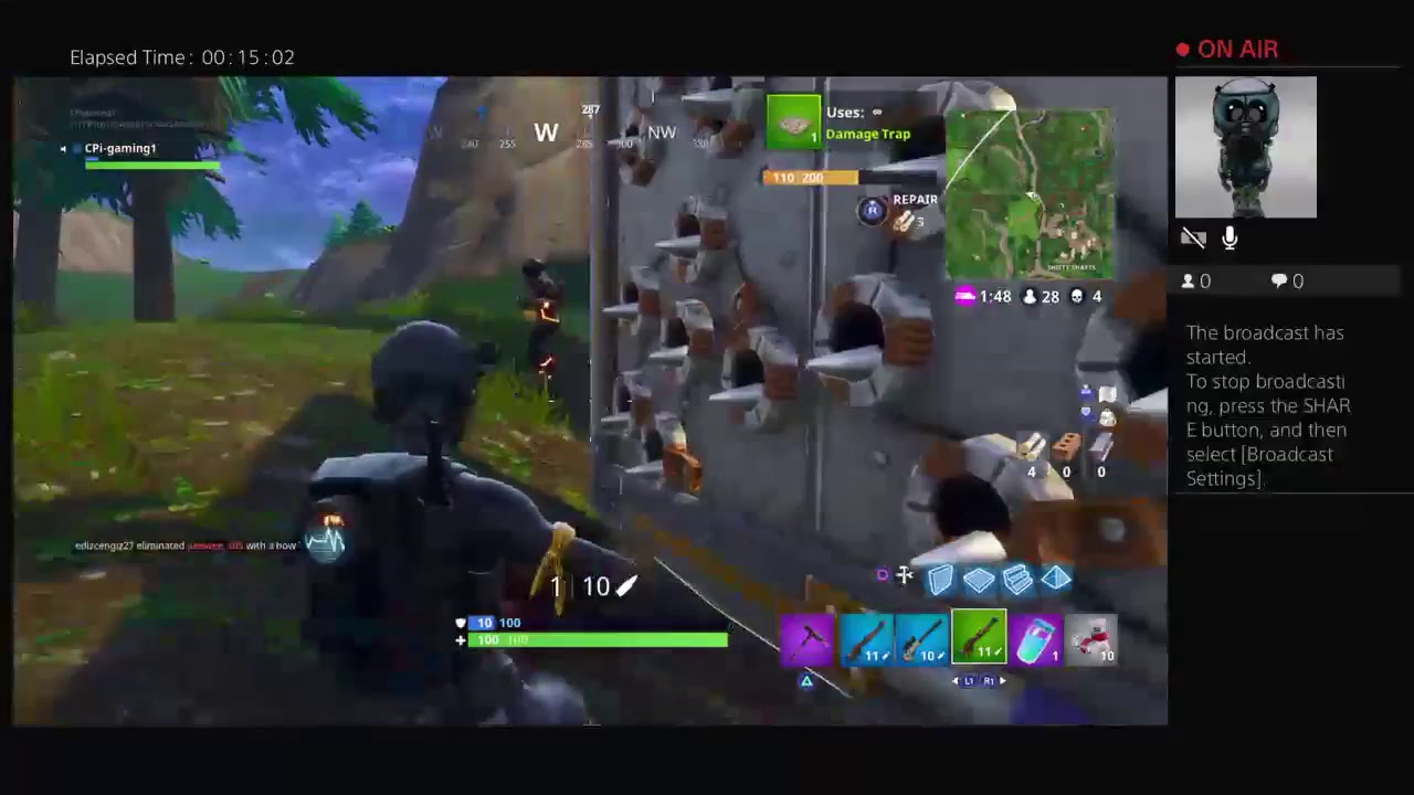 Playing Fortnite Sniper Shootout V2 Squad No fill - YouTube