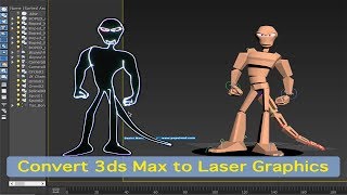 Convert 3ds Max abix-fall-splineIK to Laser Graphics with LC-Max | 3ds MaxをLC-Maxでレーザーへ変換する screenshot 5