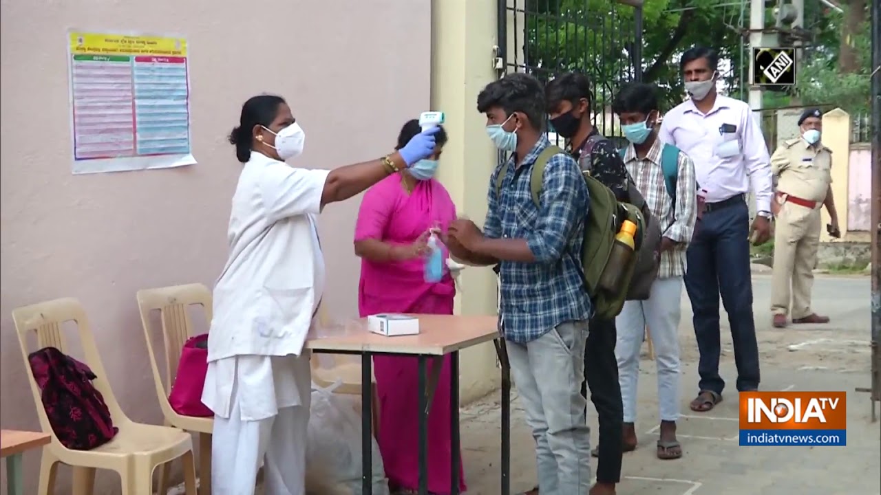 Students appear for SSLC exams with precautions in Karnataka