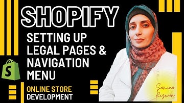 4 - Shopify Navigation Menu and Legal Pages Tutorial 2021 |How to Create Drop Down Menus Legal Pages