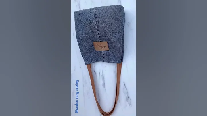 Sewing diy denim shoulder bag from old jeans #wandeeeasysewing  #shoulderbag #diytotevag #jeansbag