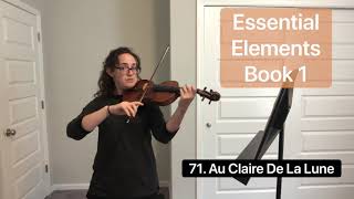 71. Au Claire De La Lune (Essential Elements Book 1) play along Profile