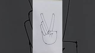 Hand gestures with letter V