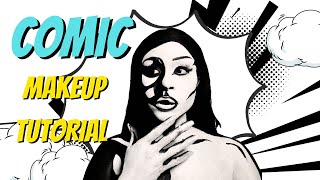 Comic Book Illusion Makeup Tutorial |The Power of Black & White Makeup #comic #creativemakeup