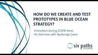 How do we create and test prototypes in Blue Ocean Strategy - Six Paths interview with Ayabonga Cawe