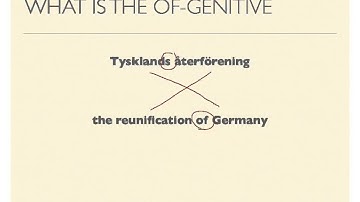 Genitives: the of-genitive